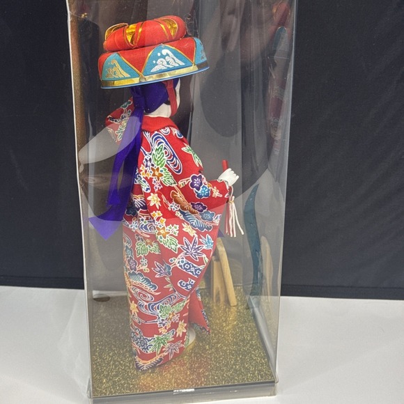 Ornament / Ryukyu Doll Fancy Large Kokeshi Okinawa Tropical Travel Souvenir Sigh - Picture 6 of 11